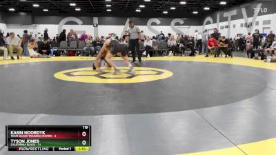 119 lbs Quarterfinals (8 Team) - Tyson Jones, California Black vs Kasin Noordyk, Team Nazar Training Center
