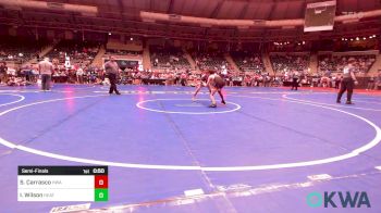 84 lbs Semifinal - Savannah Carrasco, HURRICANE WRESTLING ACADEMY vs Isaiah Wilson, Heat