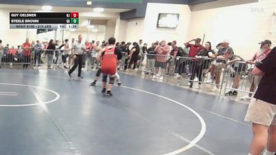 215 lbs Consi Of 16 #1 - Guy Oelsner, NJ vs Steele Brown, GA