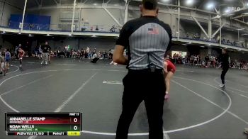 130 lbs Round 2 (4 Team) - Noah Wells, Vipers Wrestling vs Annabelle Stamp, Doughboy