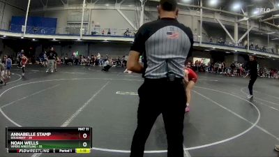 130 lbs Round 2 (4 Team) - Noah Wells, Vipers Wrestling vs Annabelle Stamp, Doughboy