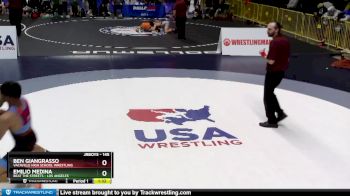 145 lbs Semifinal - Emilio Medina, Beat The Streets - Los Angeles vs Ben Giangrasso, Vacaville High School Wrestling