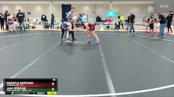88 lbs Round 5 (6 Team) - Liam Sprouse, Team Donahoe - Green vs Makayla Santiago, Guerrilla WA