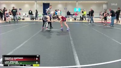 88 lbs Round 5 (6 Team) - Liam Sprouse, Team Donahoe - Green vs Makayla Santiago, Guerrilla WA