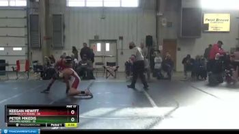 130 lbs Round 6 (8 Team) - Keegan Hewitt, Railroad City Riders vs Peter Mikedis, Vougars Honors