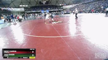 4A 132 lbs Cons. Round 2 - Zach Baker, Tahoma vs Ricky Campos, Issaquah