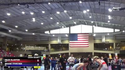 120 lbs Champ. Round 1 - Miles Blanton, NM vs Brodie Starcher, KS