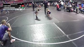 41-44 lbs 2nd Place Match - Lucy Jukes, Impact Wrestling Club vs Raeleigh Beavers, Beatrice Wrestling Club - Girls