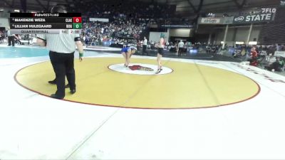 Girls 2A 120 lbs Quarterfinal - MaKenzie Weza, Clarkston (Girls) vs Lillian Hulegaard, Ridgefield (Girls)