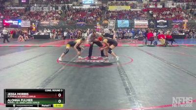 G - 120 lbs Cons. Round 3 - Alonna Fulmer, Powell Co. (Deer Lodge) (Girls) vs Jessa Morris, Flathead (Kalispell) (Girls)