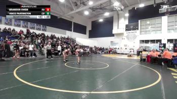 144 lbs Quarterfinal - Brandon Owen, Paloma Valley vs Vince Partington, Cypress