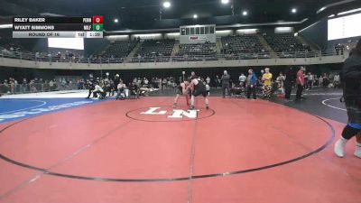 160 lbs Round Of 16 - Riley Baker, Pennsville Township vs Wyatt Simmons, Milford