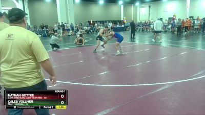 157 lbs Round 1 (6 Team) - Caleb Vollmer, Team Montana vs Nathan Gottke, S.E.O. Wrestling Club- Team Red