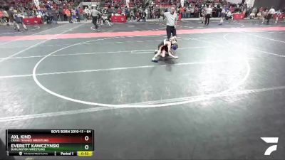 64 lbs Cons. Round 4 - Axl Kind, Crass Trained Wrestling vs Everett Kawczynski, Burlington Wrestling