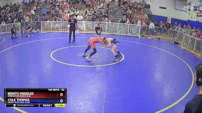 92 lbs 3rd Place Match - Benito Medelez, Hermiston Wrestling vs Cole Thomas, Salem Elite Mat Club