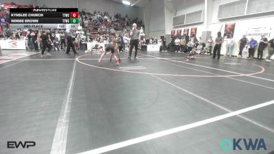 62 lbs 3rd Place - Kynslee Church, Team Tulsa Wrestling Club vs Winnie Brown, Team Tulsa Wrestling Club