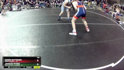 160 lbs Round 3 (4 Team) - Jamison Myers, South Dakota Thunder vs Asher Batteiger, North Dakota 1