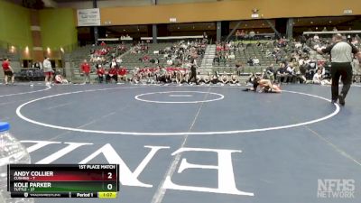 138 lbs Finals (8 Team) - Kole Parker, TUTTLE vs Andy Collier, CUSHING