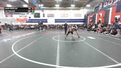 132 lbs Cons. Round 3 - Aidan Mueller, Corona vs Joe Phillips, Centennial (Corona)