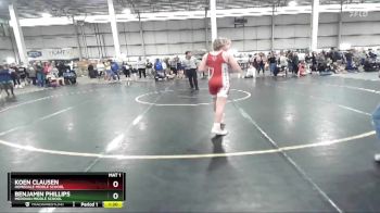 110 lbs Champ. Round 1 - Koen Clausen, Homedale Middle School vs Benjamin Phillips, Meridian Middle School