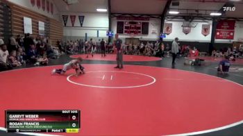 Round 1 - Garryt Weber, Keokuk Kids Wrestling Club vs Rogan Francis, Burlington Youth Wrestling Clu