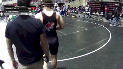 195 lbs Quarterfinal - Brantly Sells, Falls City Wrestling Club vs Rylan Hoefer, O`Neill Leprechaun Wrestling