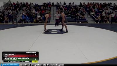 175 lbs Champ. Round 1 - Sione Movete Koloamatangi, Rancho Cucamonga vs Jose Nunez, Rialto