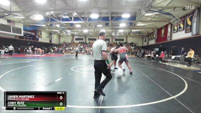 285 lbs Semifinal - Javier Martinez, Fresno City College vs Cody Ruiz, Modesto College