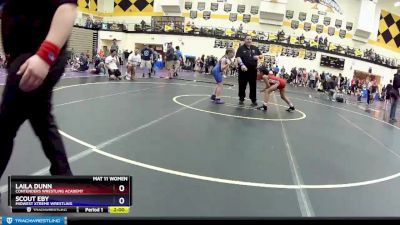 85 lbs Semifinal - Laila Dunn, Contenders Wrestling Academy vs Scout Eby, Midwest Xtreme Wrestling