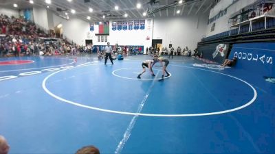 80 lbs Champ. Round 1 - Miles Jackson, Centennial Middle School vs Christiano Pacheco, Carey Jr High