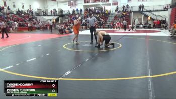 190 lbs Cons. Round 2 - Tyrone McCarthy, Waukon vs Preston Thompson, Center Point-Urbana