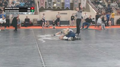 100_B lbs Quarterfinal - Bronsyn Baxter, Forest Hills vs Adam Bachmann, Council Rock South