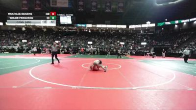 125 lbs Cons. Semi - Mckinlee Berzins, BAM1 vs Khloe Ferguson, SID1