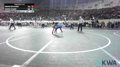 83 lbs Round Of 16 - Kadan Mclaurin, Tulsa North Mabee Stampede vs Osiris Chairs, Raw Wrestling Club