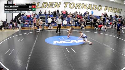 52-56 lbs Round 5 - Sawyer Davis, Butler vs Maya Bhandari, SHWA