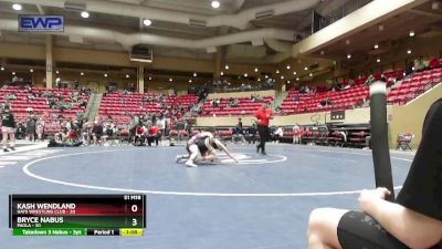 120 lbs Cons. Semi - Kash Wendland, Hays Wrestling Club vs Bryce Nabus, Paola