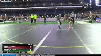 Girls - 120 lbs Champ. Round 1 - Presley Davis, Montague HS vs Hanna Blyveis, Gaylord HS