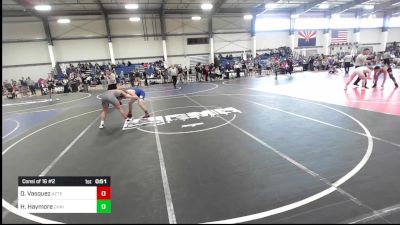 144 lbs Consi Of 16 #2 - Diego Vasquez, Aztec Wrestling/Corona Del Sol vs Hudson Haymore, Chain Wr Ac