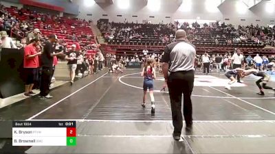 51-54 lbs Quarterfinal - Kaylee Egleston, Claremore Wrestling Club vs Paysen Garey, Dark Cloud Wrestling Club