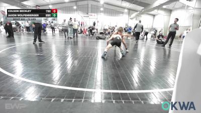 70 lbs 2nd Place - Colson Beckley, Team Tulsa Wrestling Club vs Jaxon Wolfenberger, Keystone Kids Wrestling Club