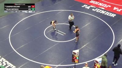 89 lbs Consi Of 4 - Cooper Boland, Central York vs Silas Dietrich, Spring Grove