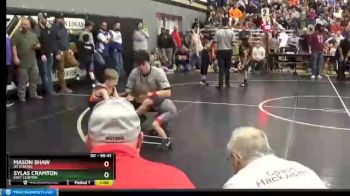 40 lbs Cons. Semi - Sylas Cramton, East Clinton vs Mason Shaw, US Strong