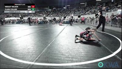 46 lbs Consi Of 8 #1 - Wesley Nelson, Owasso Takedown Club vs Clara Collier, Morrison Takedown Club