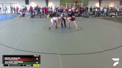 157 lbs Prelim - Heath Rudolph, Gettysburg College vs Zachary Edwards, Penn State Behrend