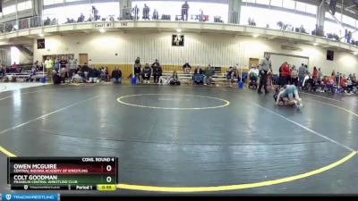 92 lbs Cons. Round 4 - Owen McGuire, Central Indiana Academy Of Wrestling vs Colt Goodman, Franklin Central Wrestling Club