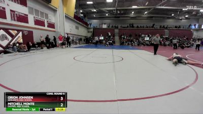 144 lbs Cons. Round 6 - Orion Johnsen, Sahuarita High School vs Mitchell Monte, Casteel High School
