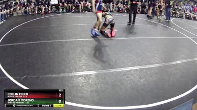 132 lbs Quarterfinals (8 Team) - Jordan Moreno, Kansas Pythons vs Collin Fleck, North Dakota 2