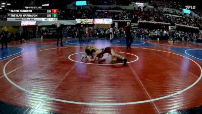 106 lbs Quarterfinal - Treylan Harbaugh, Baker Wrestling Club vs Taden Sundeen, Glasgow Wrestling Club