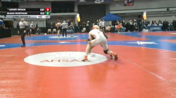 7A 144 lbs Cons. Round 2 - Asher Wiram, Hewitt-Trussville vs Elijah Wortham, Bob Jones