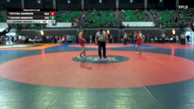 1A-4A 120 Champ. Round 1 - Peyton Andrews, Weaver vs Colton Simmons, Central Florence High School